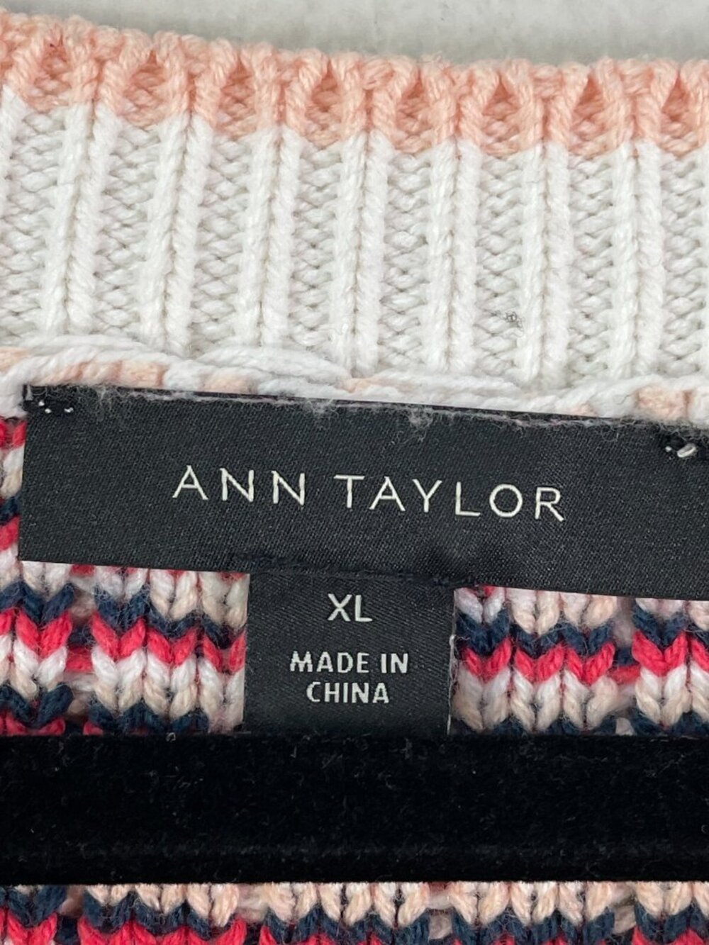 Ann Taylor Womens XL Tweed Sweater Tee Short Sleeve Knit Shirt Top - Picture 3 of 8